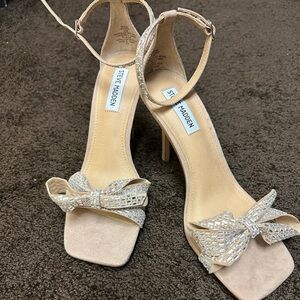 Steven Madden Rhinestone Bow Sandals